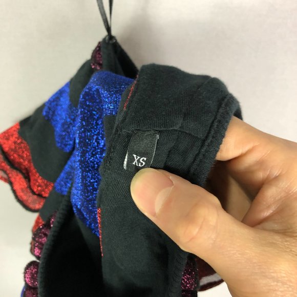 Diesel Womens One Shoulder Striped Sparkle Shimmer Ruffle Party Dress Si… - Picture 13 of 13